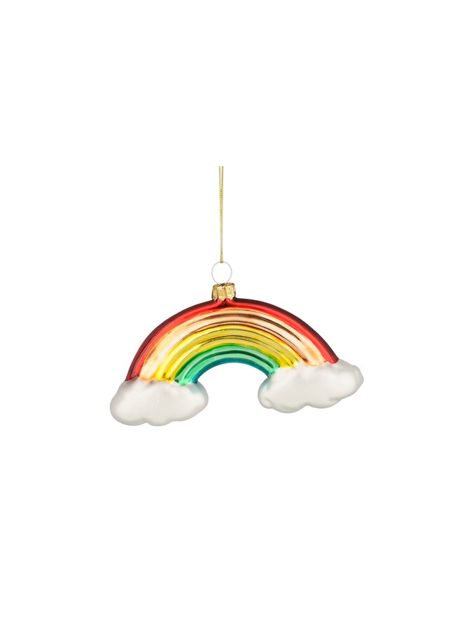 Disco ornament regenboog glas meerkleurig