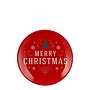 Ontbijtbord merry christmas rood