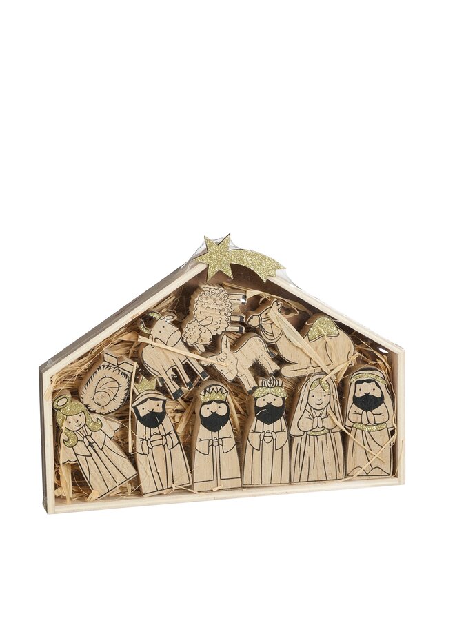 Kerstgroep bruin