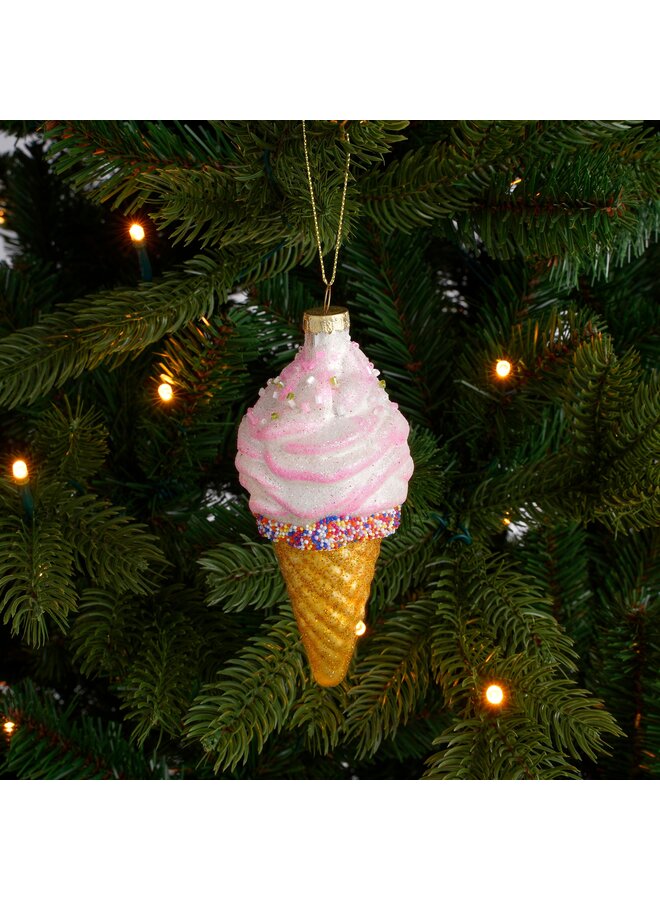 Ornament ijsje roze