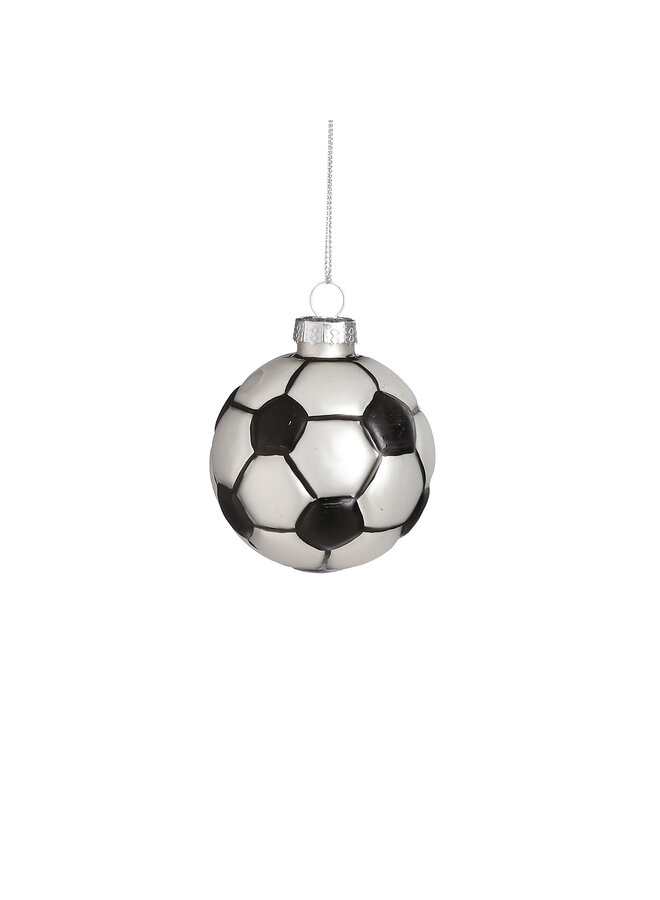 Ornament football zilver