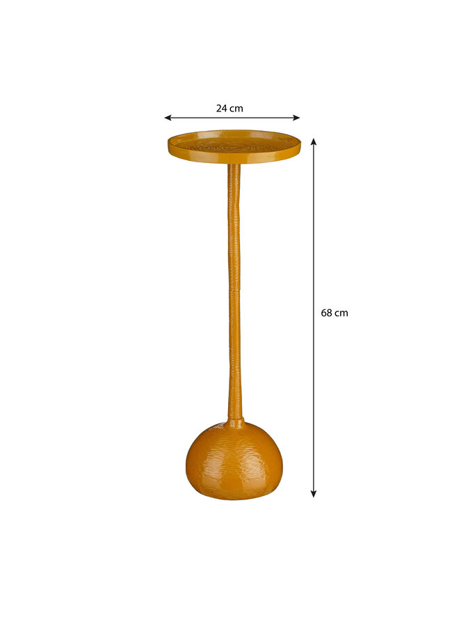Colin bijzettafel gerecycled aluminium bruin FSC 100%