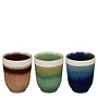 Abbi beker blauw groen d.roze 3 assorti