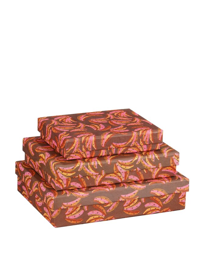 Opbergdoos banaan set van 3