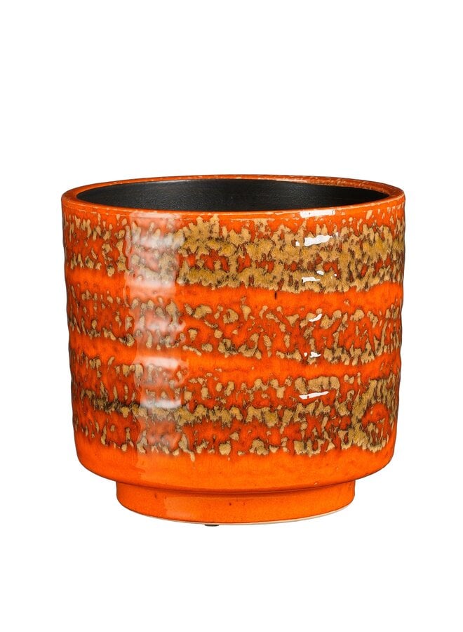 Sebas pot rond oranje retro