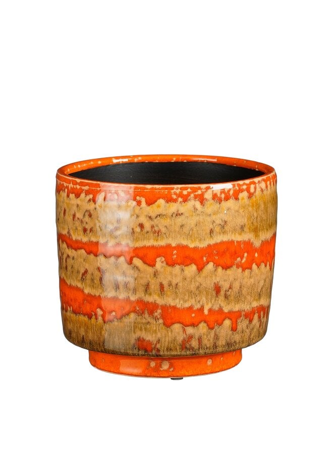 Sebas pot rond oranje retro
