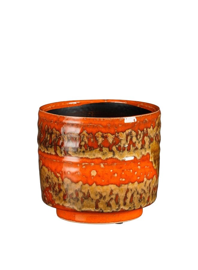 Sebas pot rond oranje retro