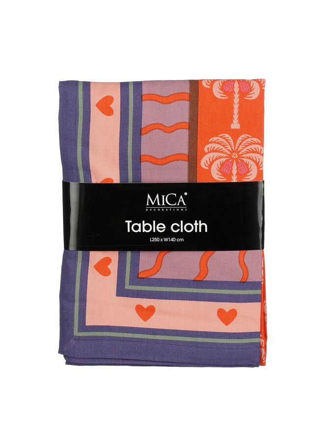 Tafelkleed palmboom rood