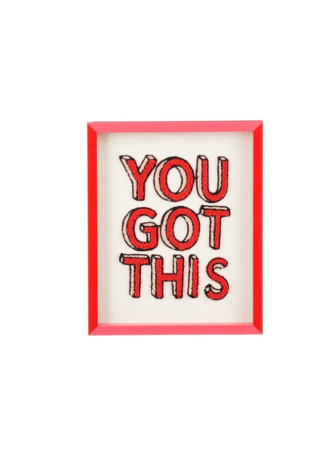 Muurdecoratie rood YOU GOT THIS