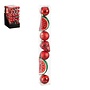 Ornament aardbei kerstbal rood 7 stuks