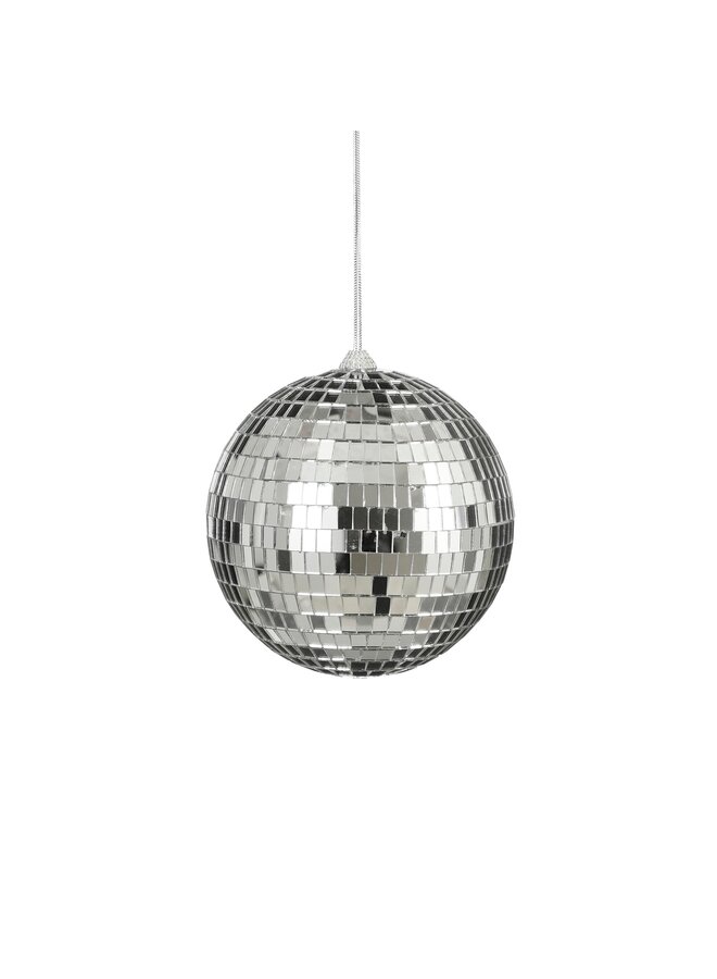 Ornament spiegel bal zilver