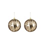 Ornament spiegel bal champagne 2 stuks