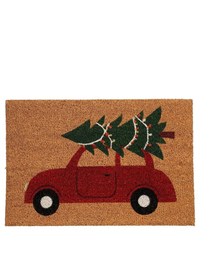 Deurmat auto rood