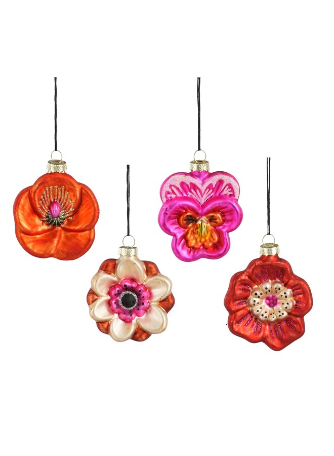 Ornament bloem oranje rood roze fuchsia