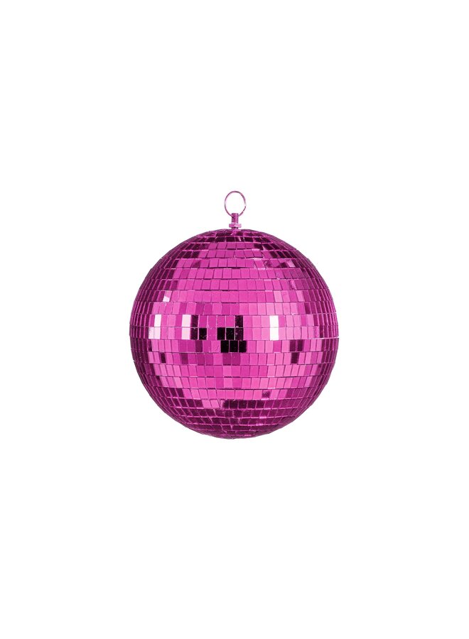 Ornament spiegelbal fuchsia