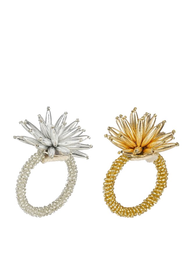 Servetring zilver goud 2 assorti