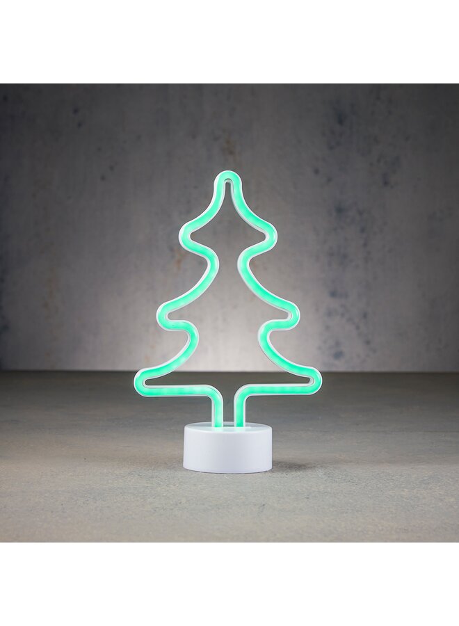 Neon light boom groen led IP20 battery operated en timer