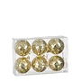 Ornament spiegelbal goud 6 stuks