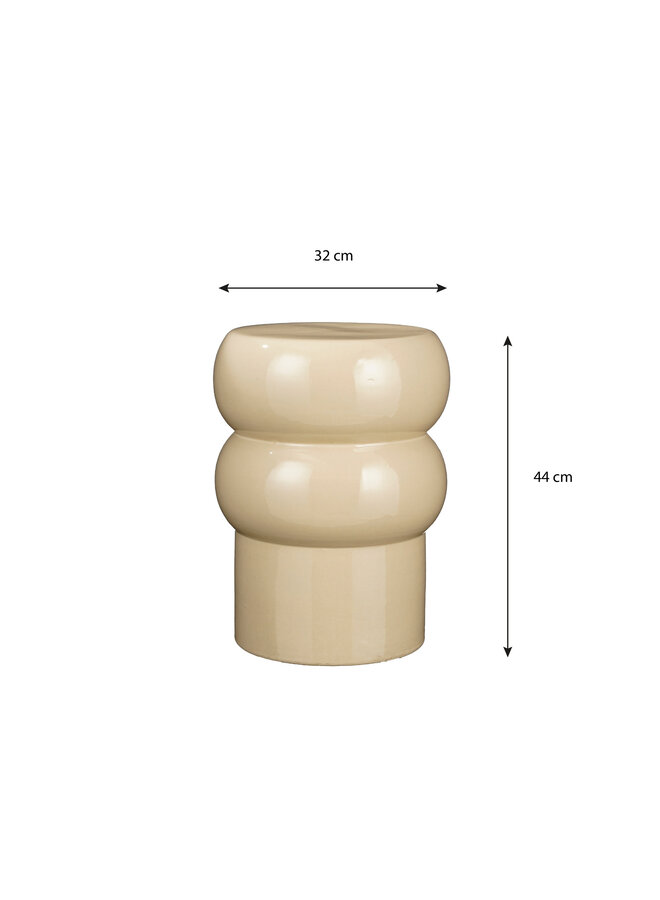 Vendi bijzettafel creme