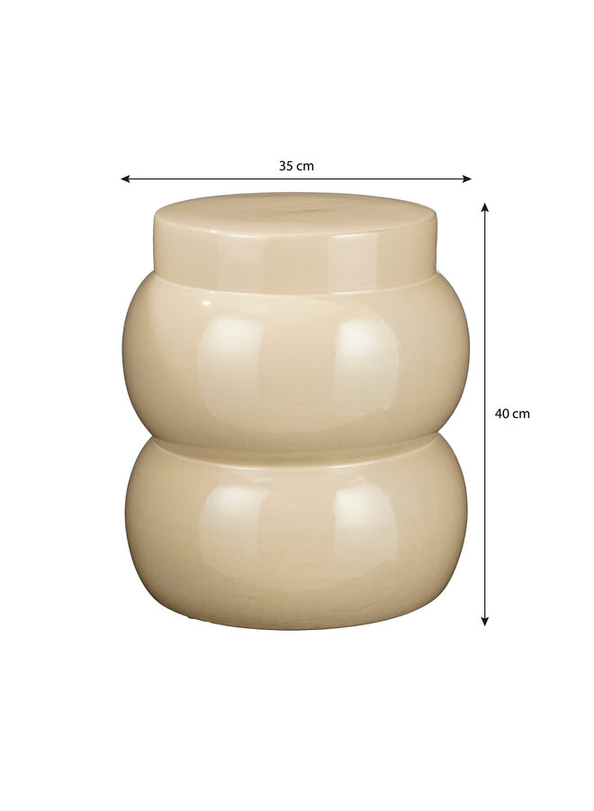Vendi bijzettafel creme