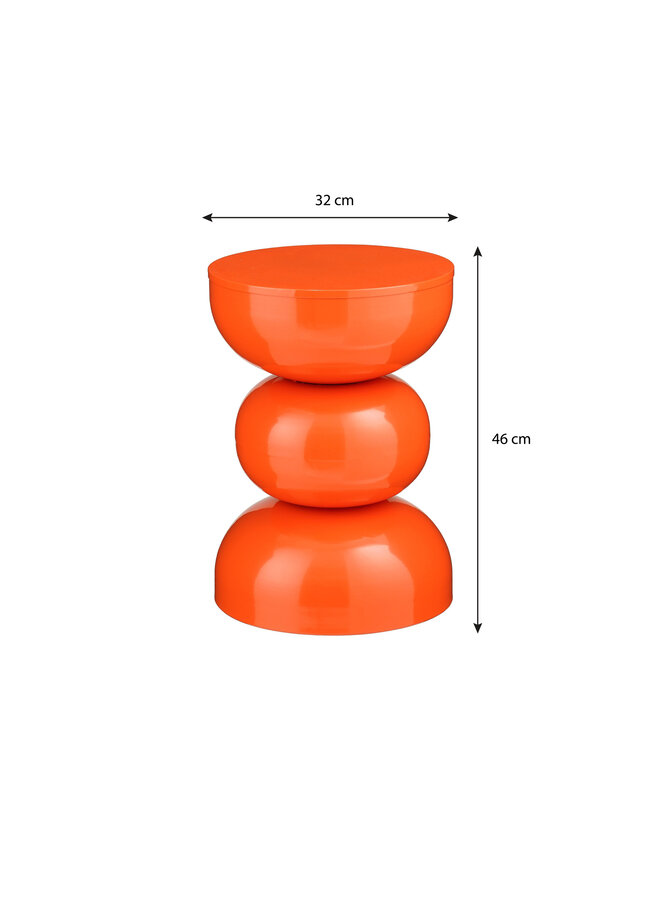 Luna bijzettafel oranje