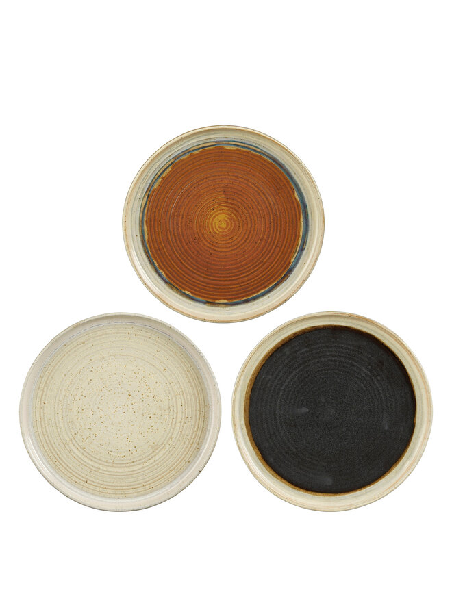 Ethan dinerbord terra off white zwart 3 assorti