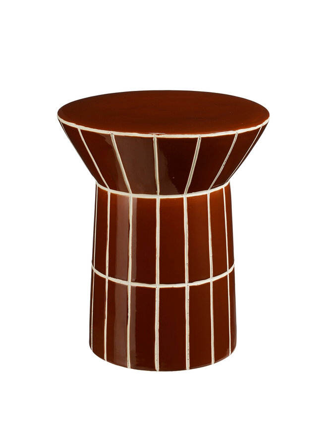 Menton side table d. brown