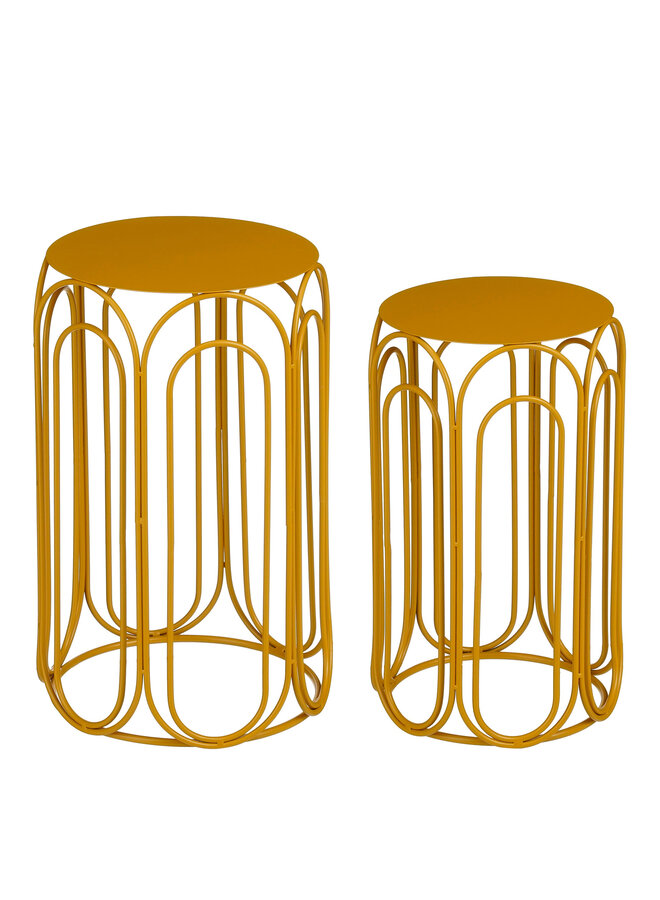 Vavio side table yellow set of 2