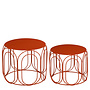 Vavio side table red set of 2