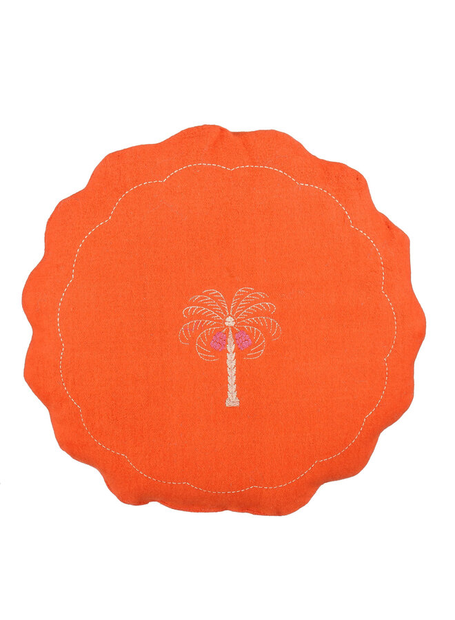 Cushion palm tree red