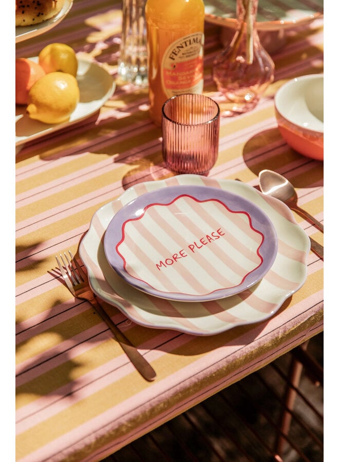 Mag dinner plate yellow pink orange red 4 ass.