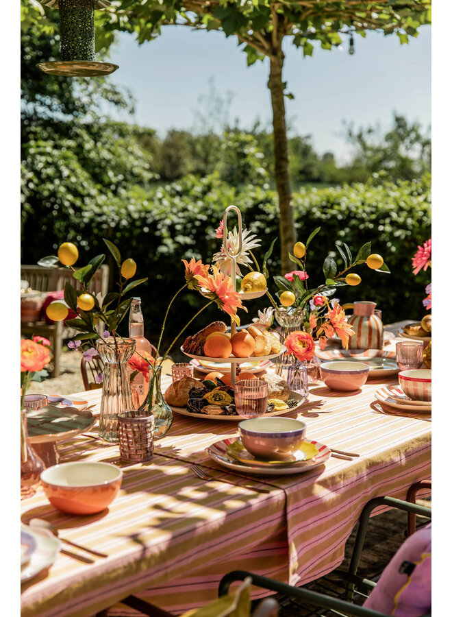 Mag dinner plate yellow pink orange red 4 ass.