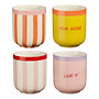 Mag beker rood paars roze oranje 4 assorti