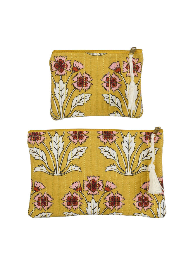 Helene toiletry bag ochre 2 pieces