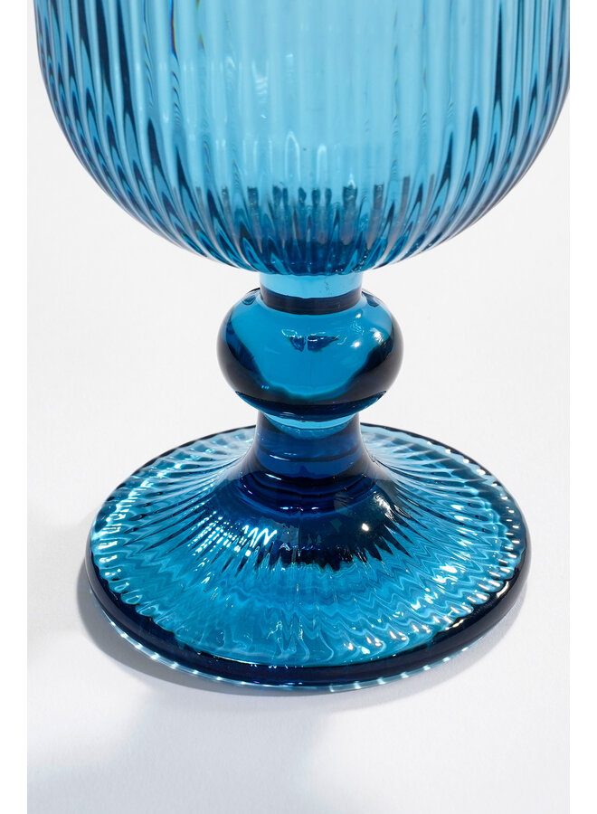 Merlot wijnglas blauw