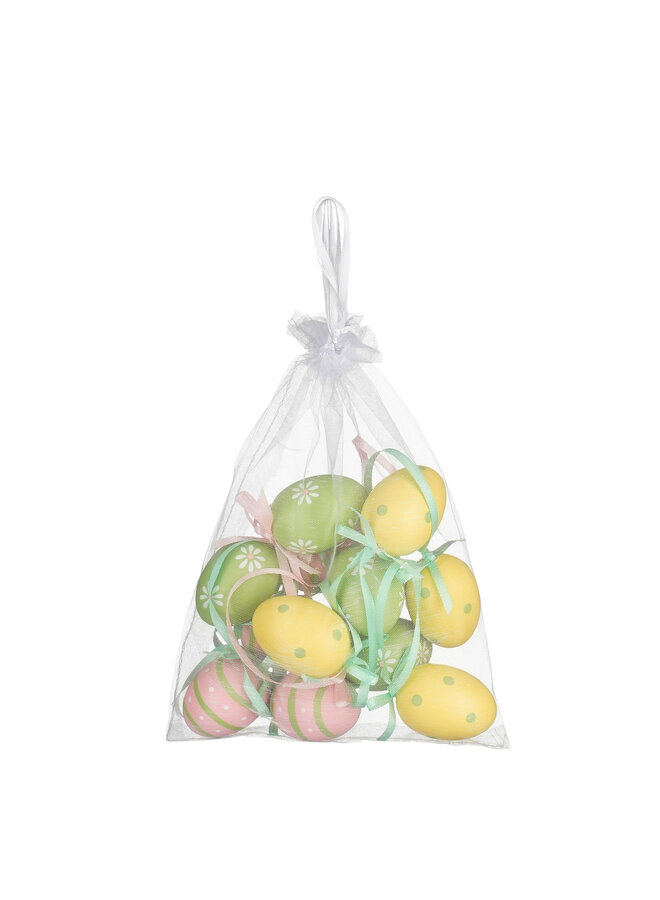 Decoration ornament egg l. yellow l. pink l. green