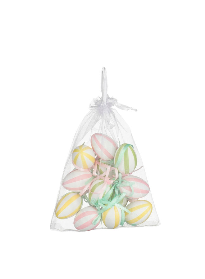 Decoration ornament egg l. yellow l. pink l. green