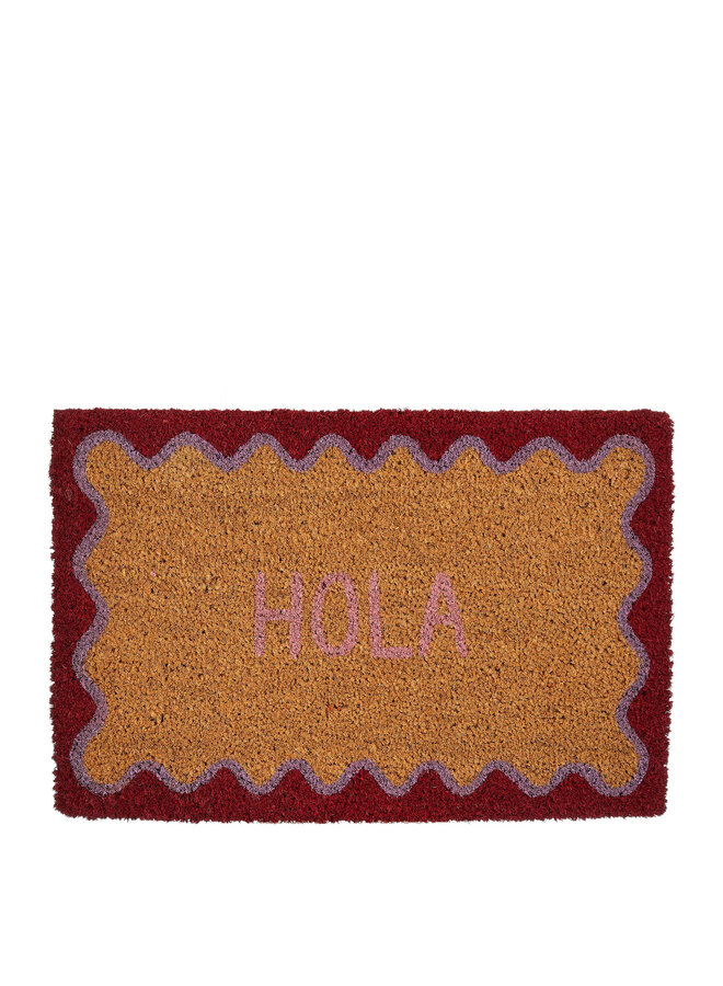 Doormat HOLA red