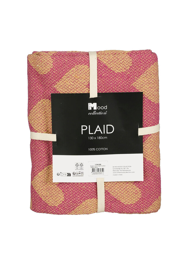 Plaid hart fuchsia
