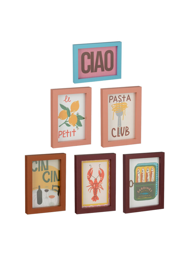 Walldecoration 6 pieces FSC Mix