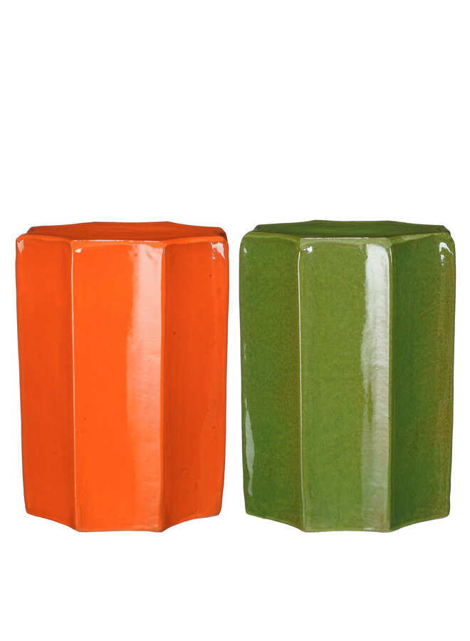 Montalcino vertical side table orange green 2 ass.