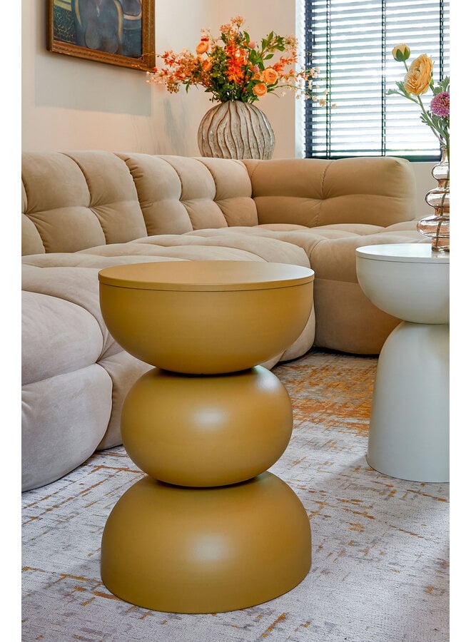 Luna side table ochre