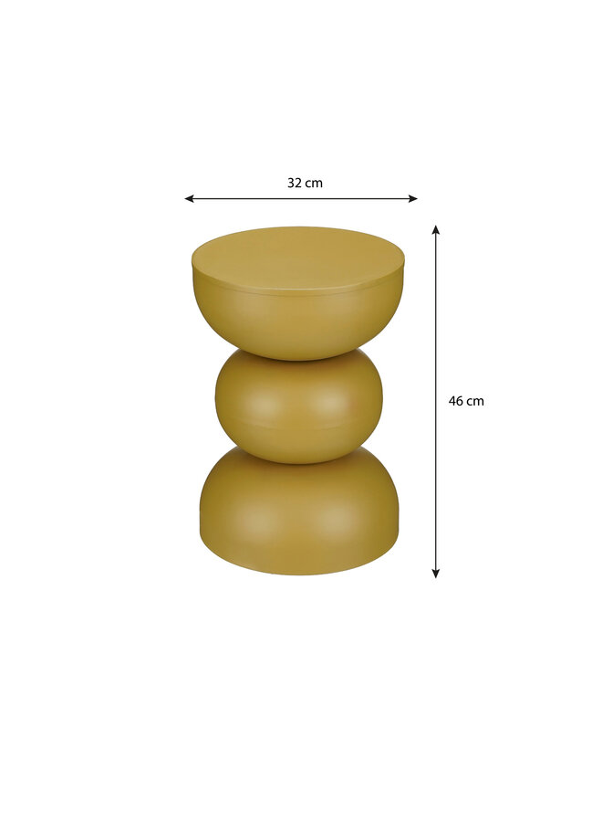 Luna side table ochre