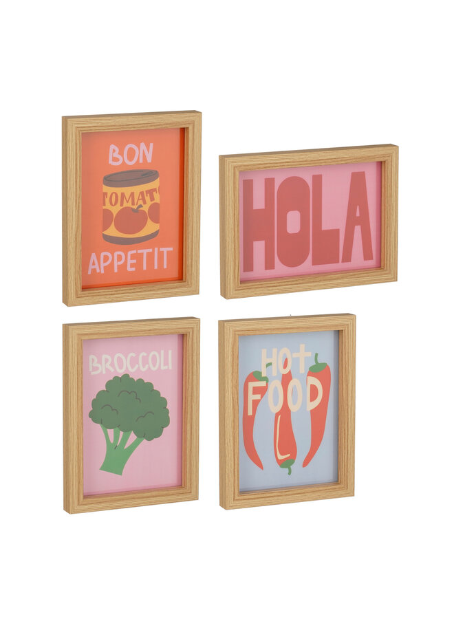 Walldecoration 4 pieces FSC Mix