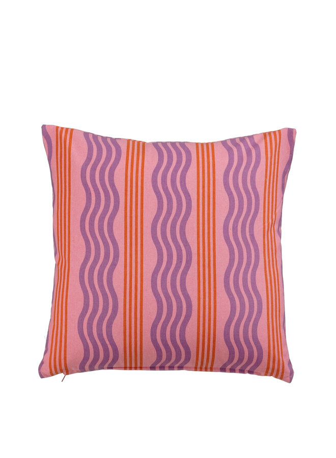Kussen streep roze