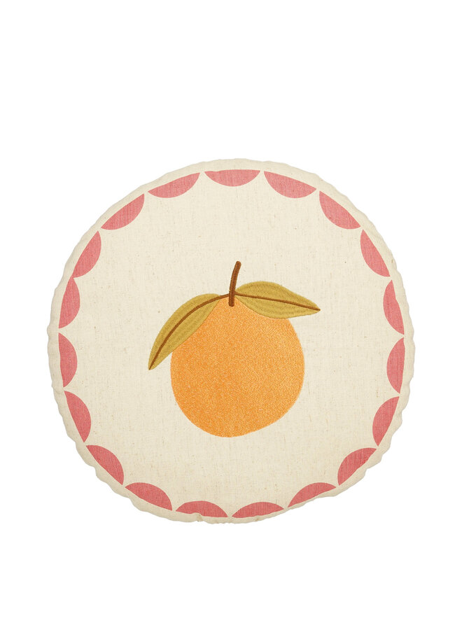 Cushion orange off white