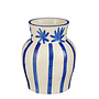 Vase stripes blue