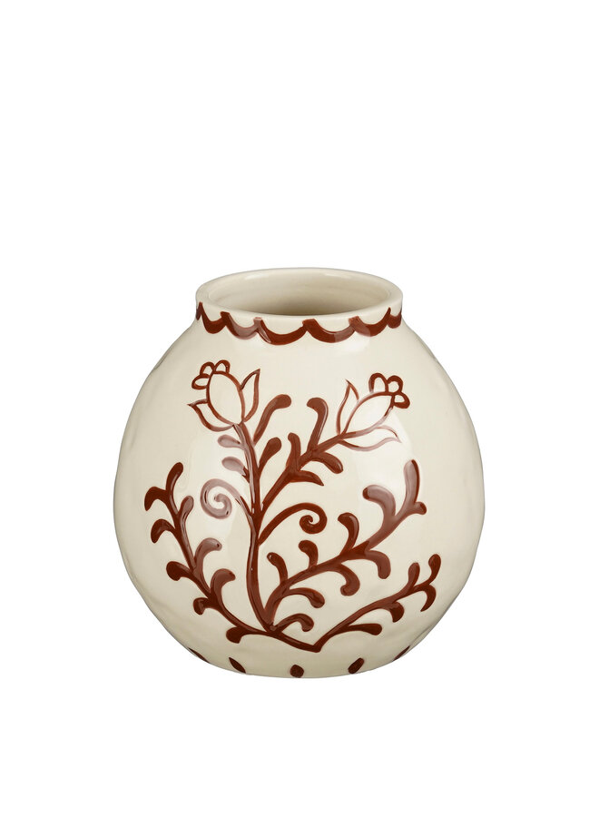 Vase flower brown