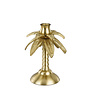 Candleholder palm tree recycled aluminium gold