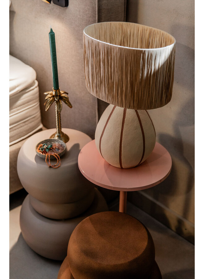 Candleholder palm tree recycled aluminium gold